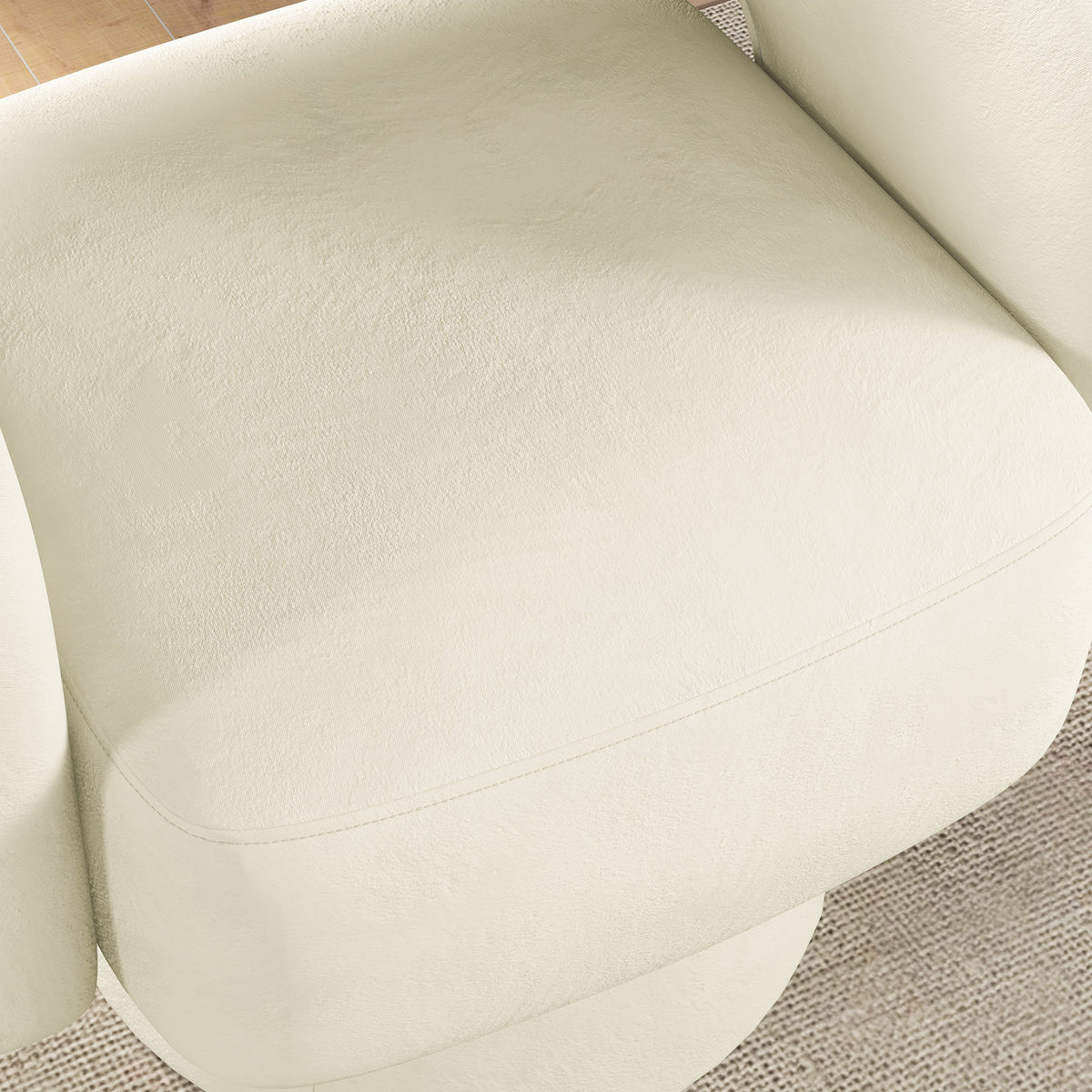 Bochovice 27.8'' Wide Modern Soft Wide Upholstered Swivel Barrel Chair (Set of 2) (Set of 2)